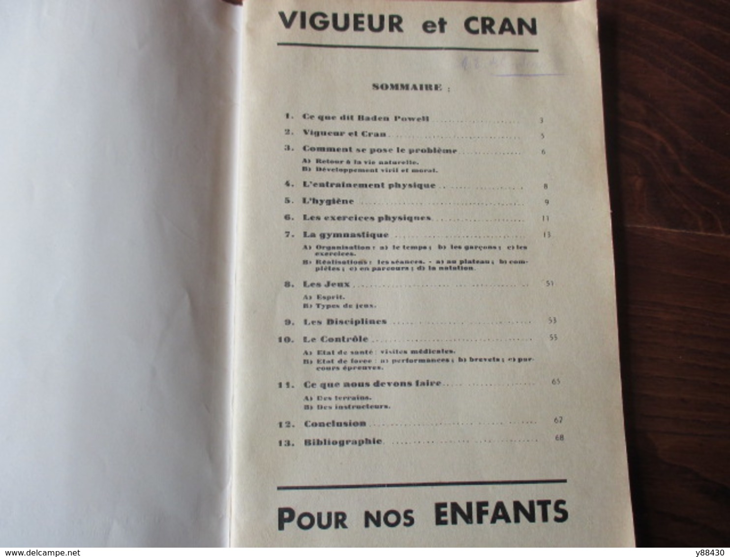 Livret VIGUEUR ET CRAN Pour Nos ENFANTS - Année 1935 - Par R Lafitte - ECLAIREURS DE FRANCE - 74 Pages - 16 Photos - Sport