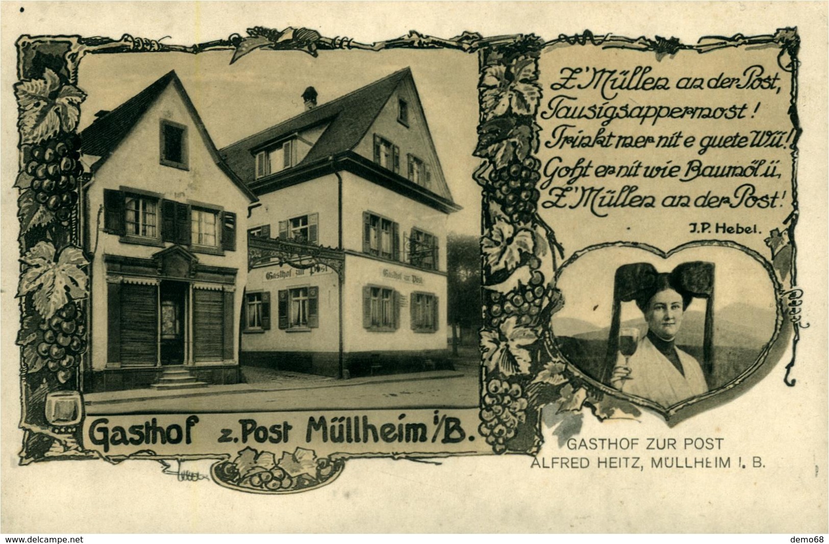 Allemagne Deutschland Müllheim Muellheim In Breisgau Bade Wurtemberg  Gasthof Zur Post Alfred Heitz - Müllheim