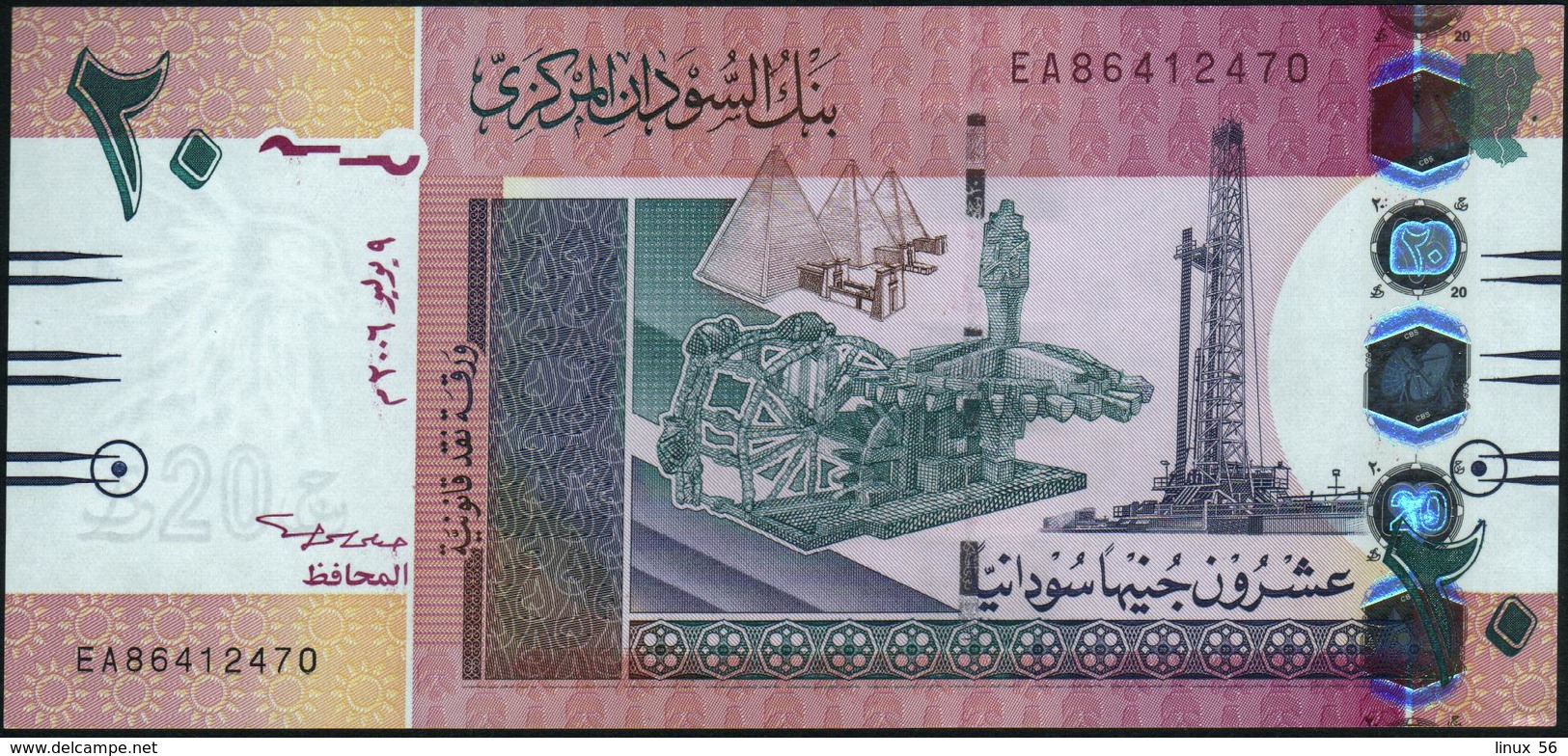 SUDAN - 20 Pounds 09.07.2006 UNC P.68 - Soudan