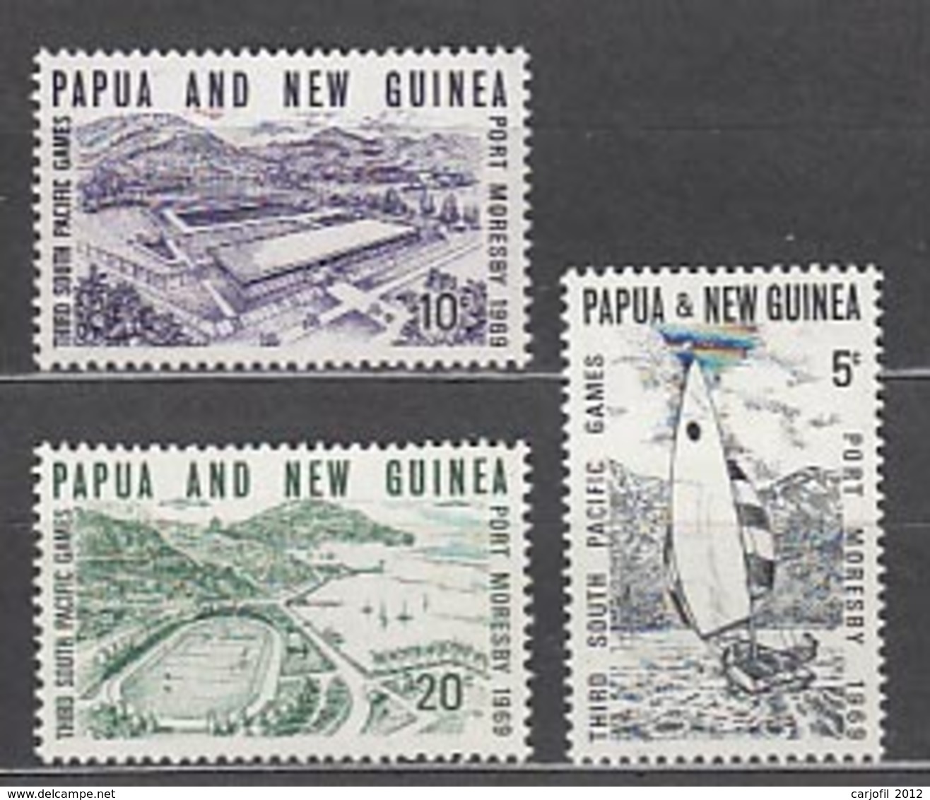 Papua Y Nueva Guinea - Correo Yvert 157/9 ** Mnh Deportes - Papúa Nueva Guinea