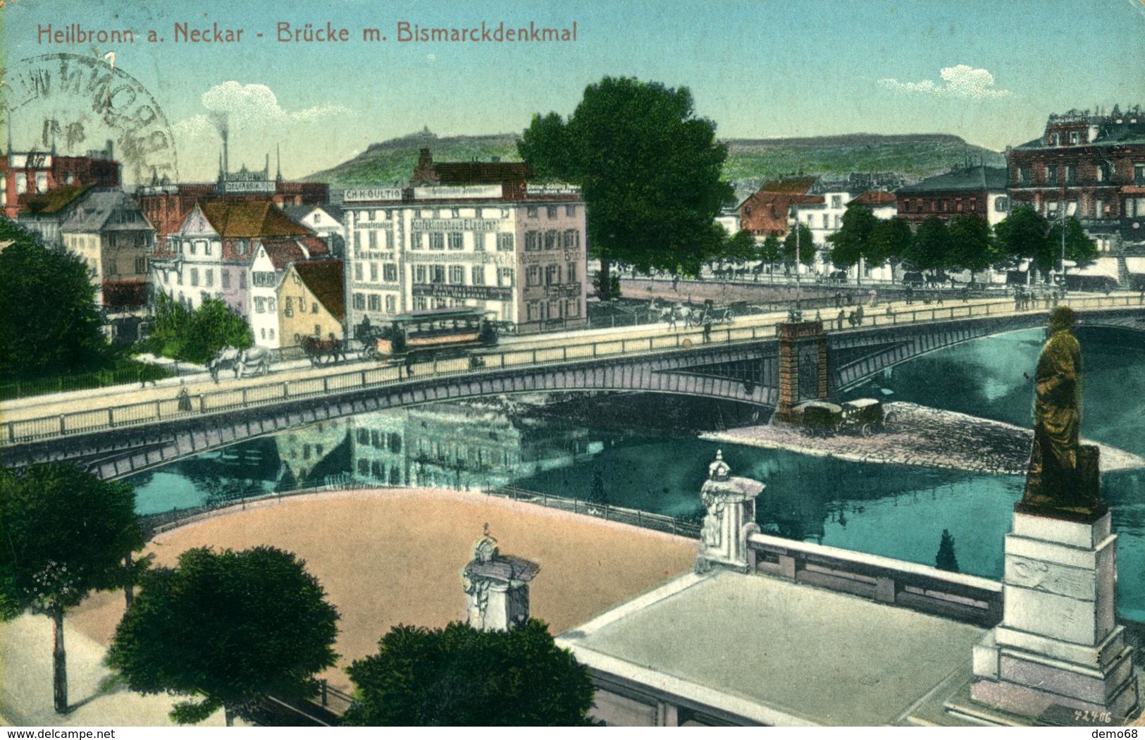 HEILBRONN Am Neckar Allemagne Deutschland Germany  Bade Wurtemberg   Brucke Mit Bismarckdenkmal - Heilbronn