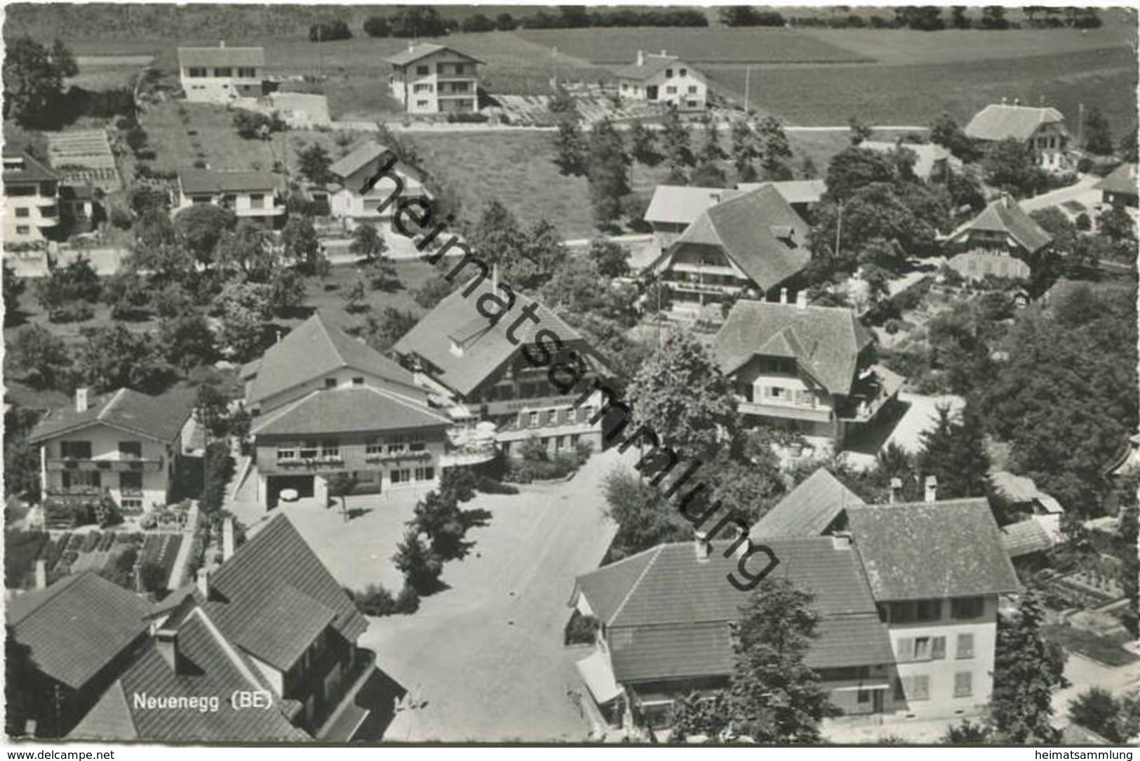 Neuenegg - Flugaufnahme - Foto-AK - Verlag Photoglob-Wehrli A.G. Zürich Gel. 1960 - Neuenegg