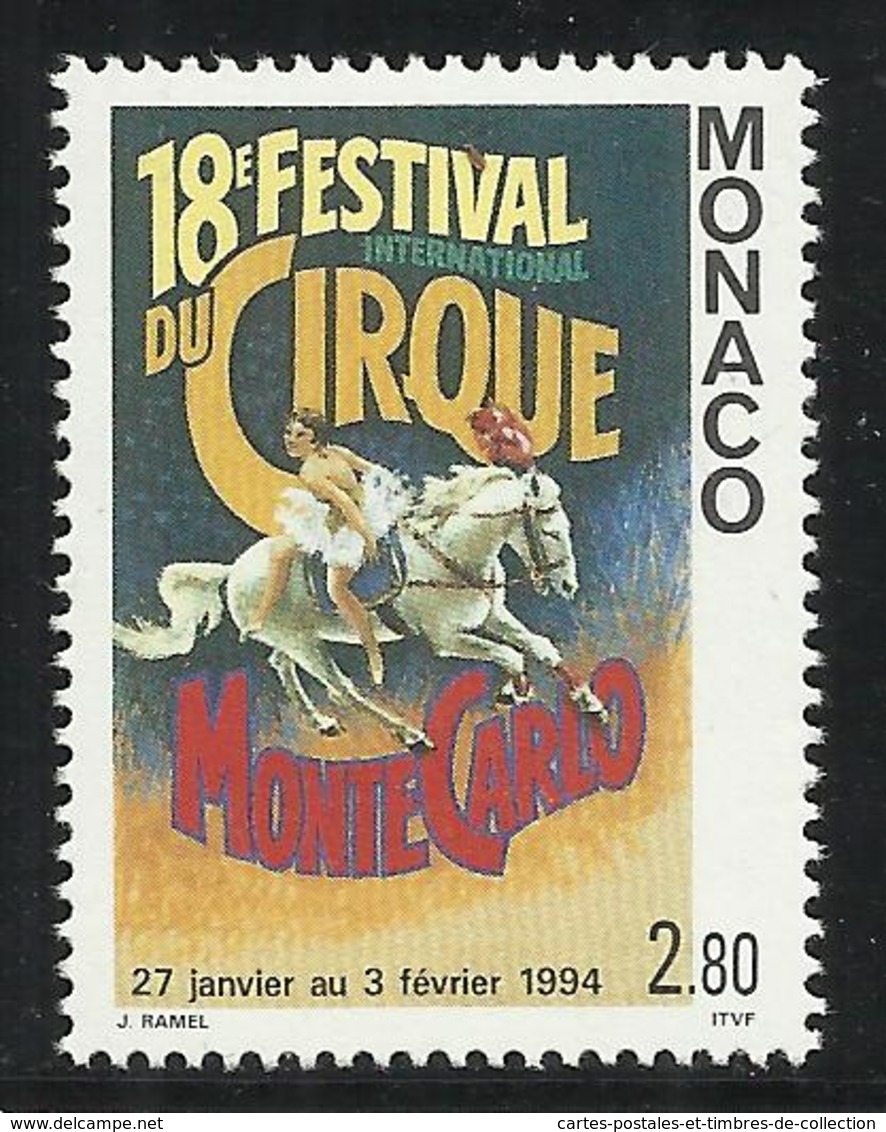 MONACO , 2.80 Frs , XVIII Festival International Du Cirque De Monte-Carlo , 1994 , N° YT 1923 , NEUF ** - Neufs