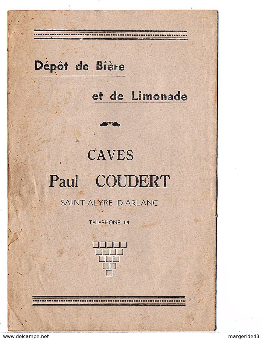 BULLETIN PAROISSIAL DE SAINT-ALYRE D'ARLANC PUY DE DOME - AVRIL 1943