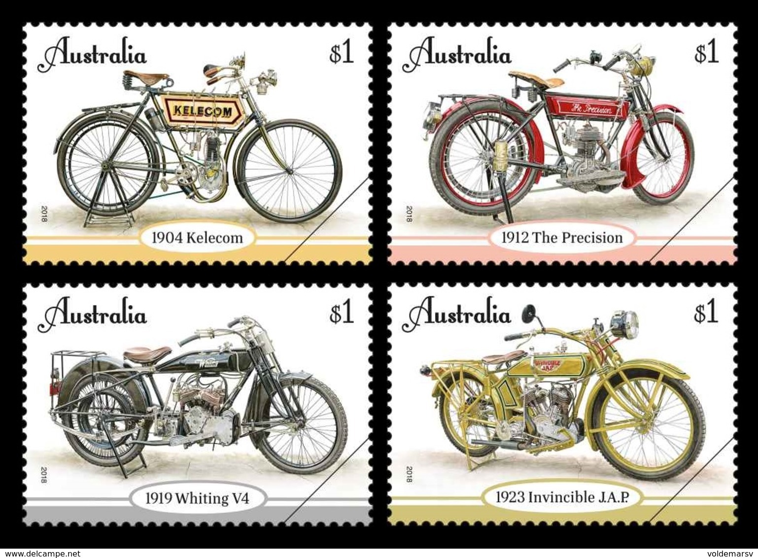 Australia 2018 Mih. 4833/36 Vintage Motorcycles MNH ** - Neufs