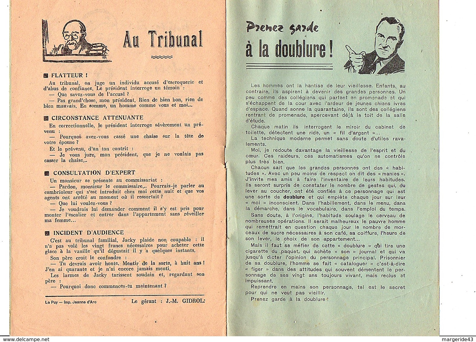 BULLETIN RELIGIEUX PAROISSE ET CANTON DE LA CHAISE DIEU HAUTE LOIRE AOUT/SEPTEMBRE 1957