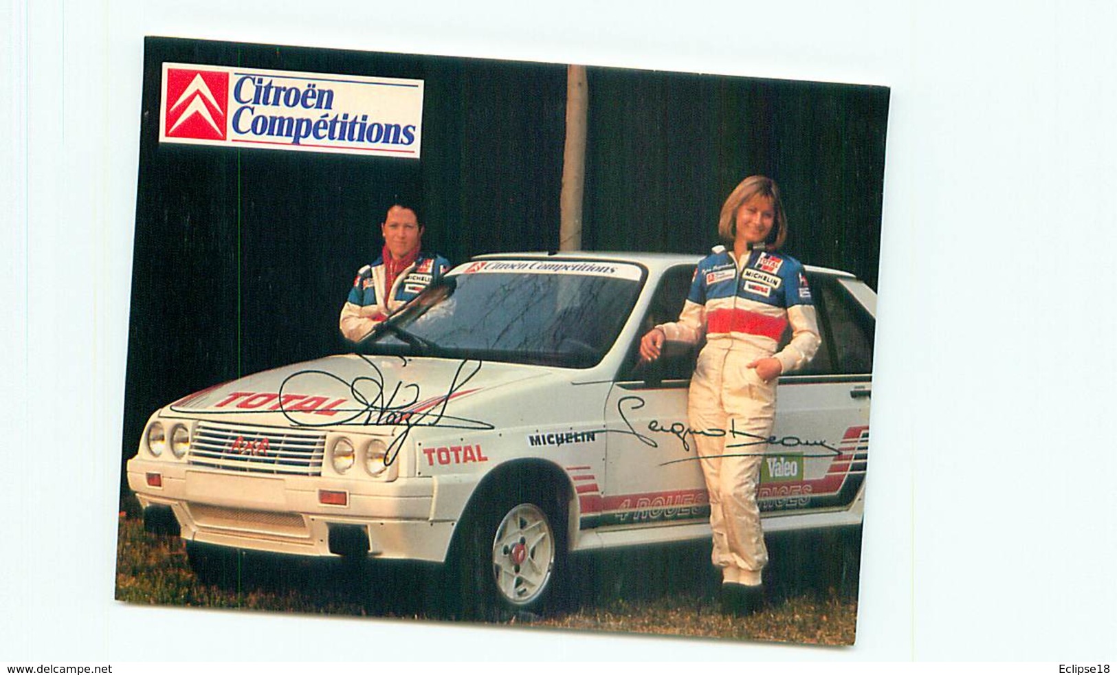 Rallye - Citroen - Ecurie 1985 Pilote Sylvie Seignobeaux - Autographe    AM 649 - Rally Racing