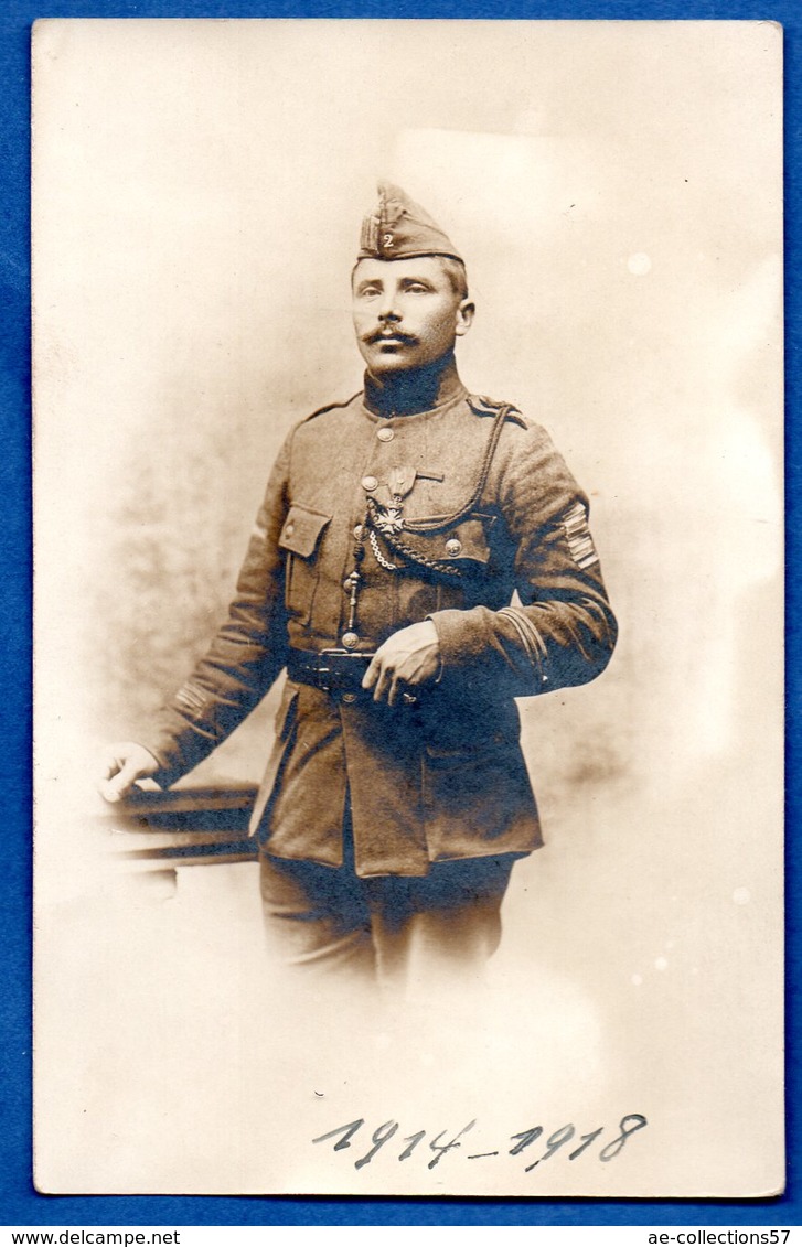 Carte Photo   -  Soldat - War 1914-18