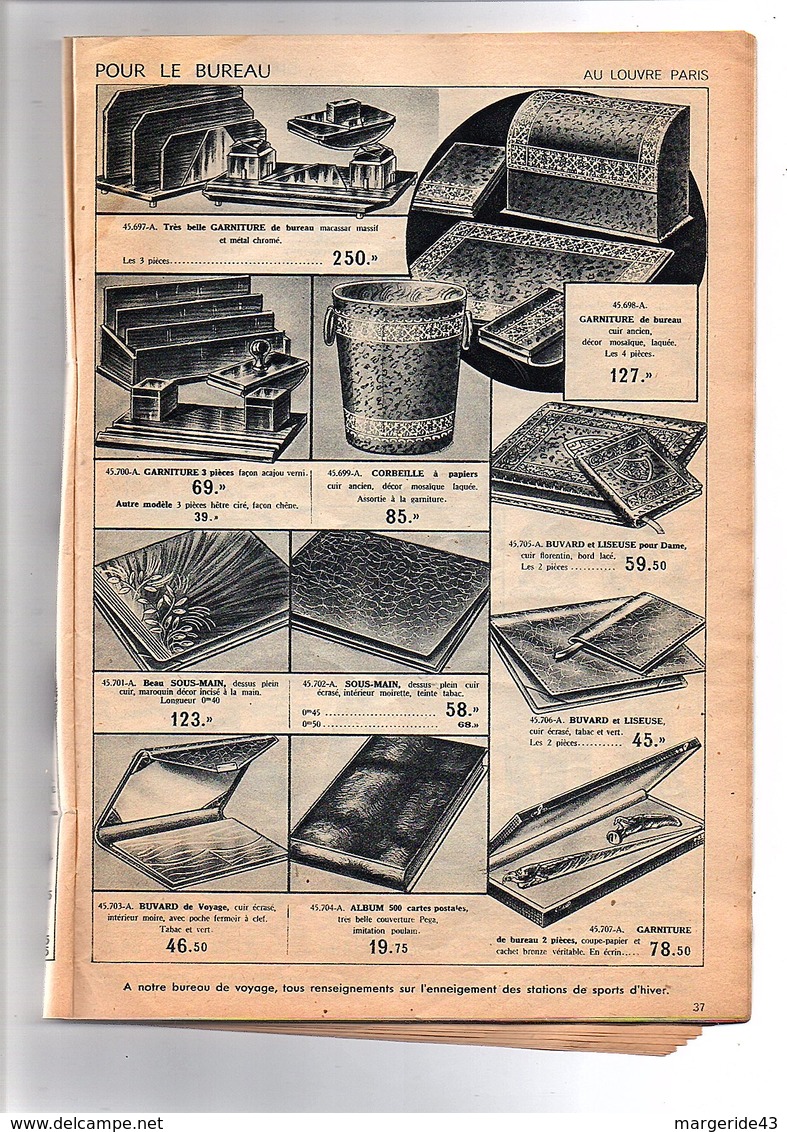 1937 CATALOGUE JOUETS ET ETRENNES DES GRANDS MAGASINS DU LOUVRE