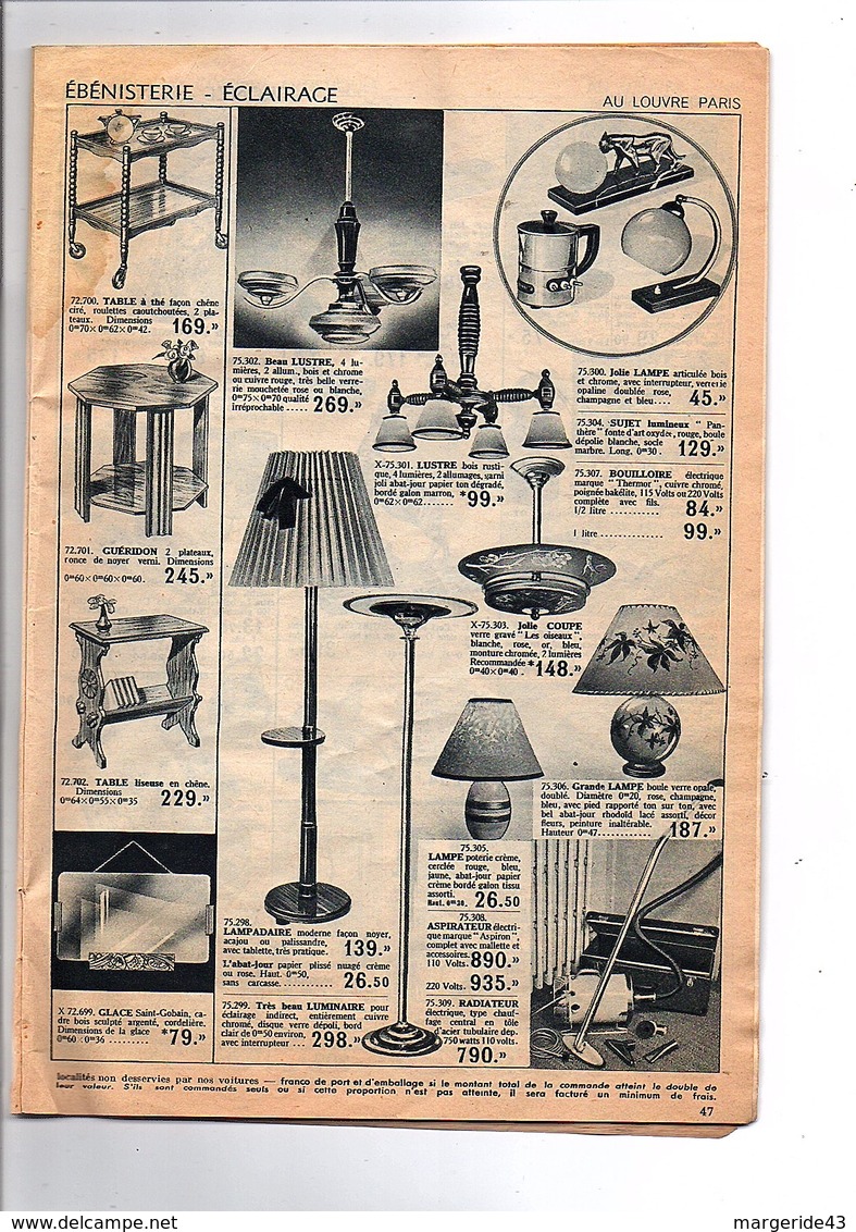 1937 CATALOGUE JOUETS ET ETRENNES DES GRANDS MAGASINS DU LOUVRE