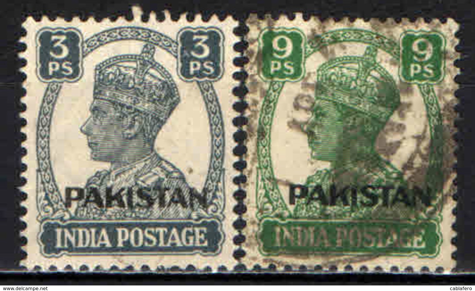 PAKISTAN - 1947 - EFFIGIE DEL RE GIORGIO VI CON SOVRASTAMPA - USATI - Pakistan