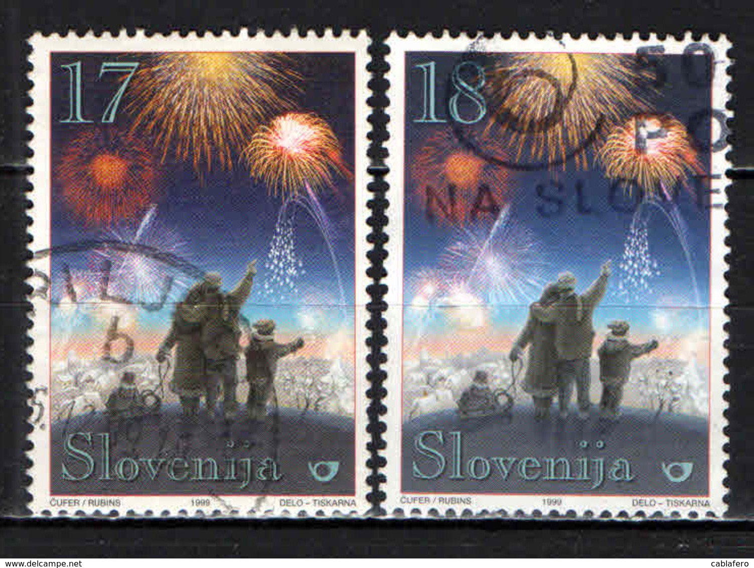 SLOVENIA - 1999 - FESTA DI CAPODANNO - USATI - Slovenia