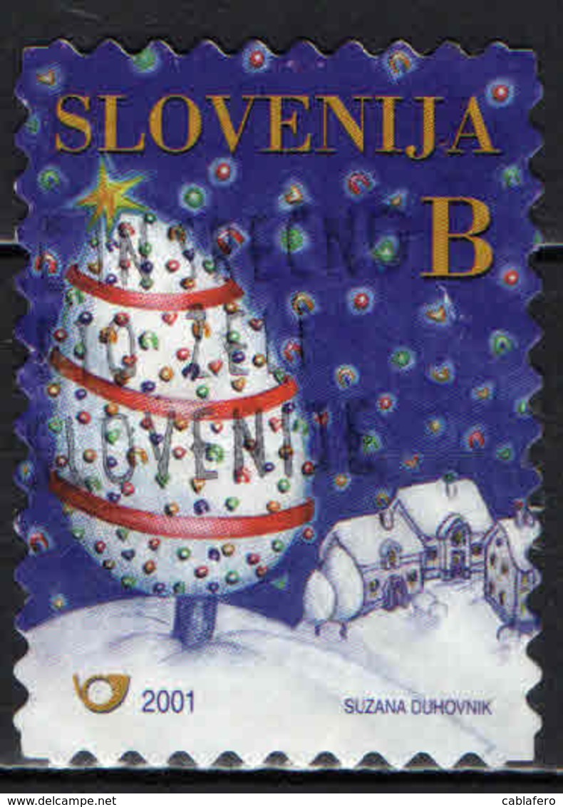 SLOVENIA - 2001 - AUGURI PER IL NUOVO ANNO - USATO - Slovenia