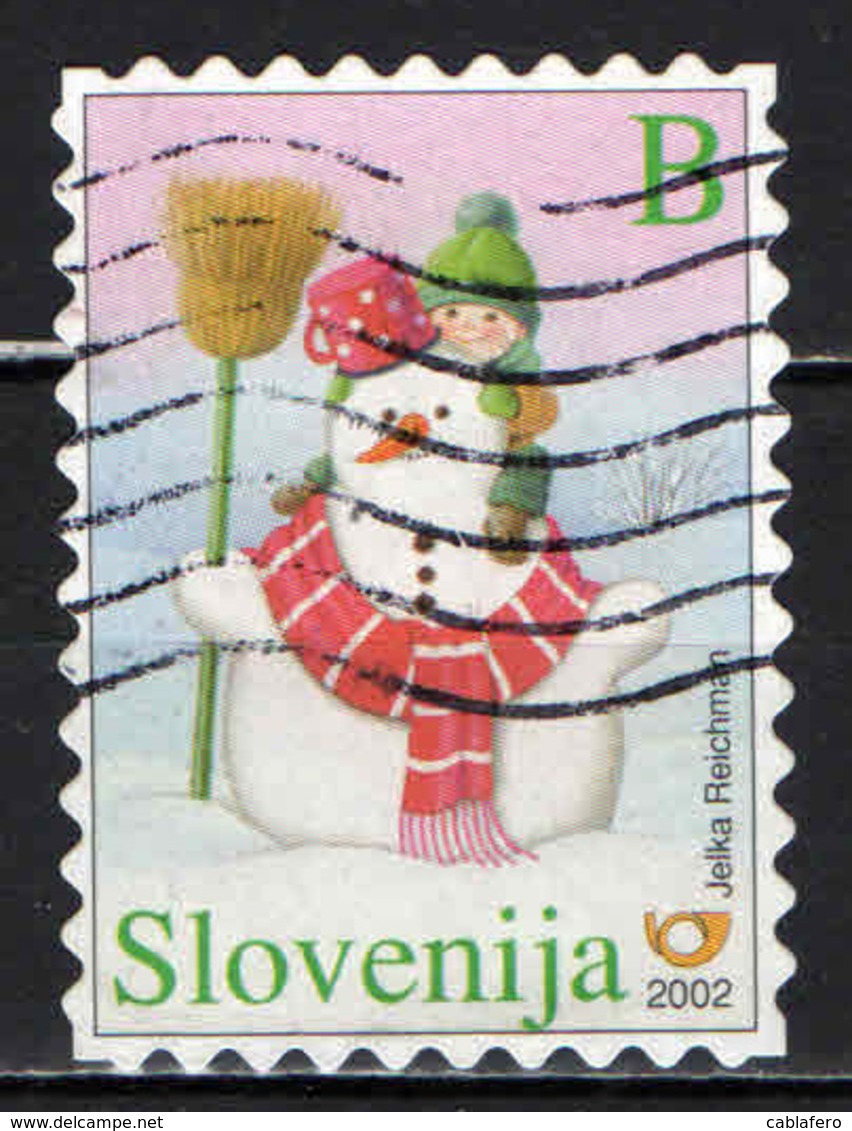 SLOVENIA - 2002 - PUPAZZO DI NEVE - USATO - Slovenia