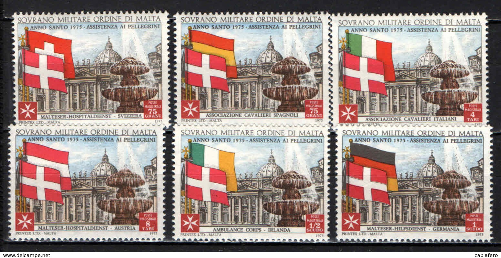 SMOM - 1975 - ANNO SANTO - ASSISTENZA AI PELLEGRINI - SERIE COMPLETA - MNH - Sovrano Militare Ordine Di Malta