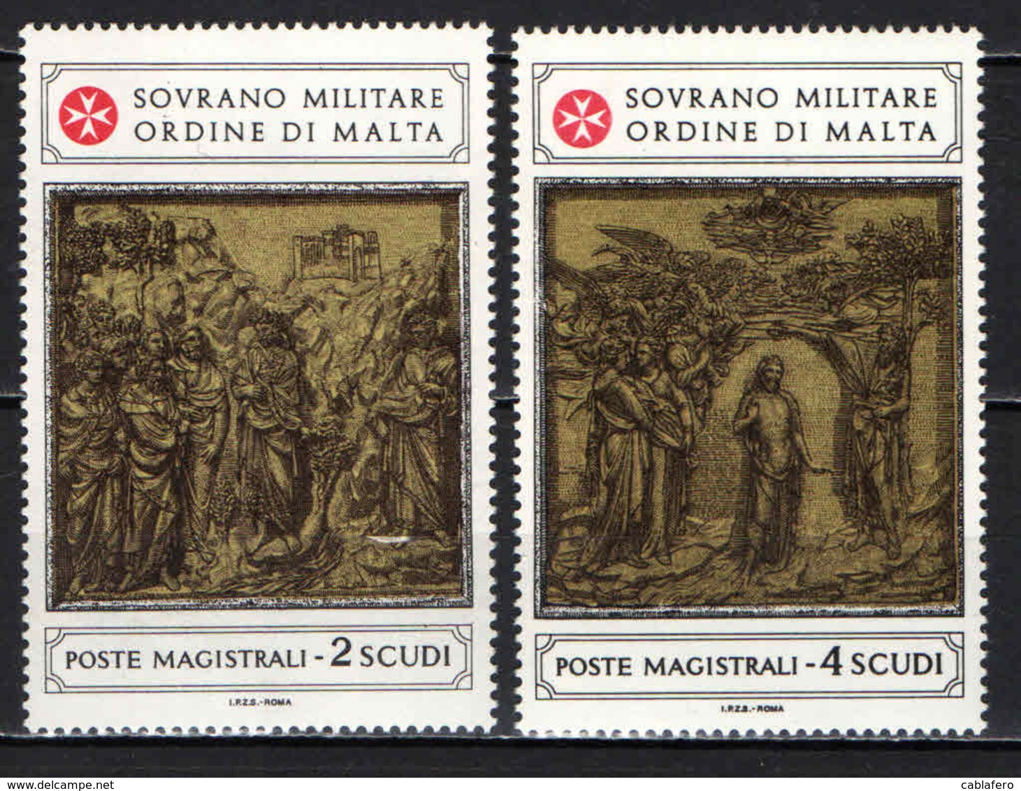 SMOM - 1980 - FORMELLE DEL BATTISTERO DI S. GIOVANNI BATTISTA A SIENA - 2^ SERIE - MNH - Sovrano Militare Ordine Di Malta