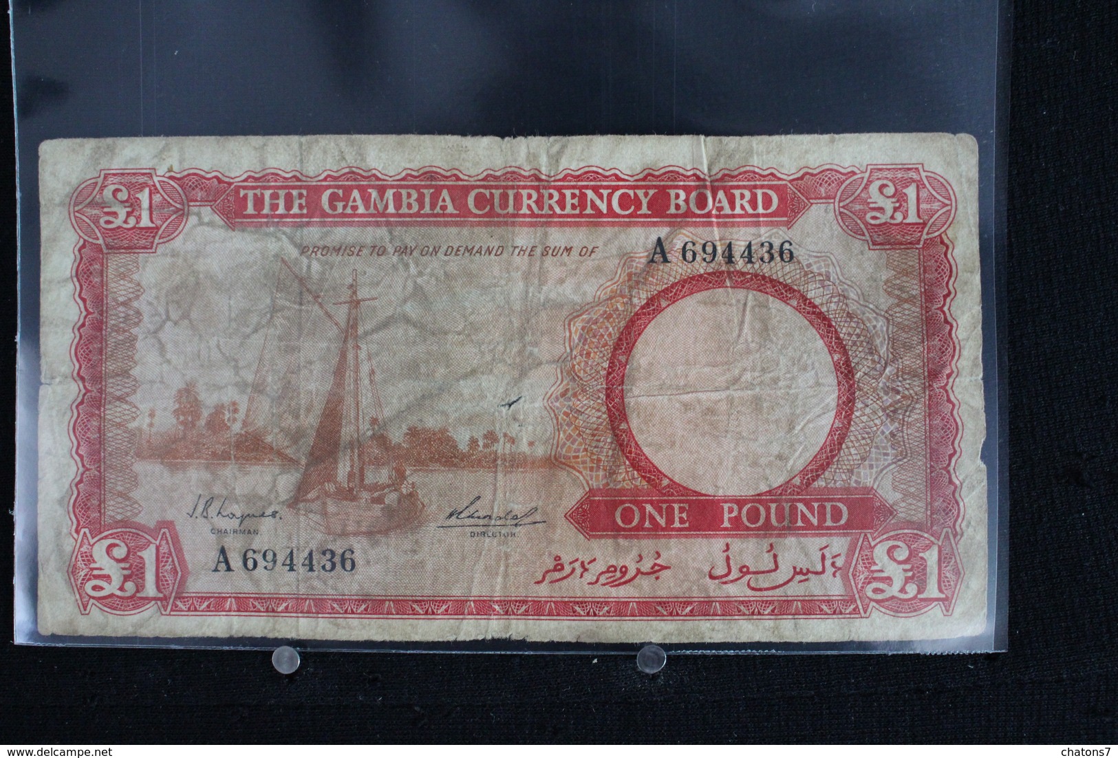 M-An / Billet  - The Gambia Currency Board - ONE POUND  ( £1 ) /  Année ? - Gambie