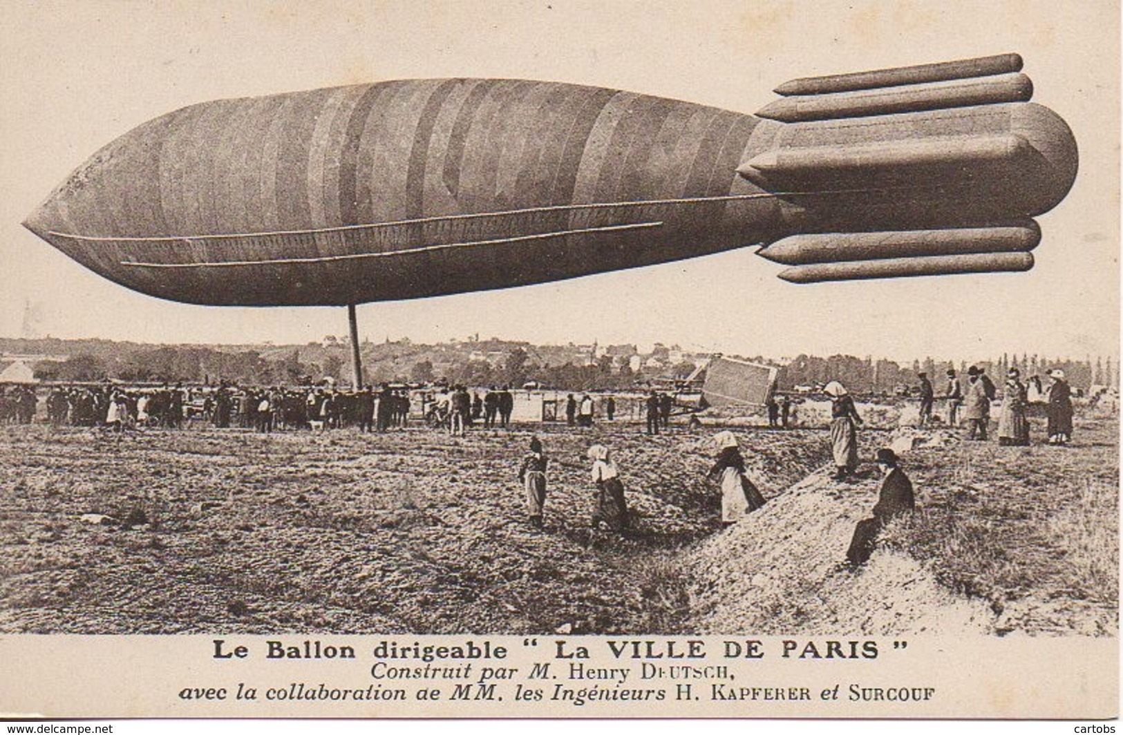 Aviation Le Ballon Dirigeable "La Ville De Paris" - Montgolfières