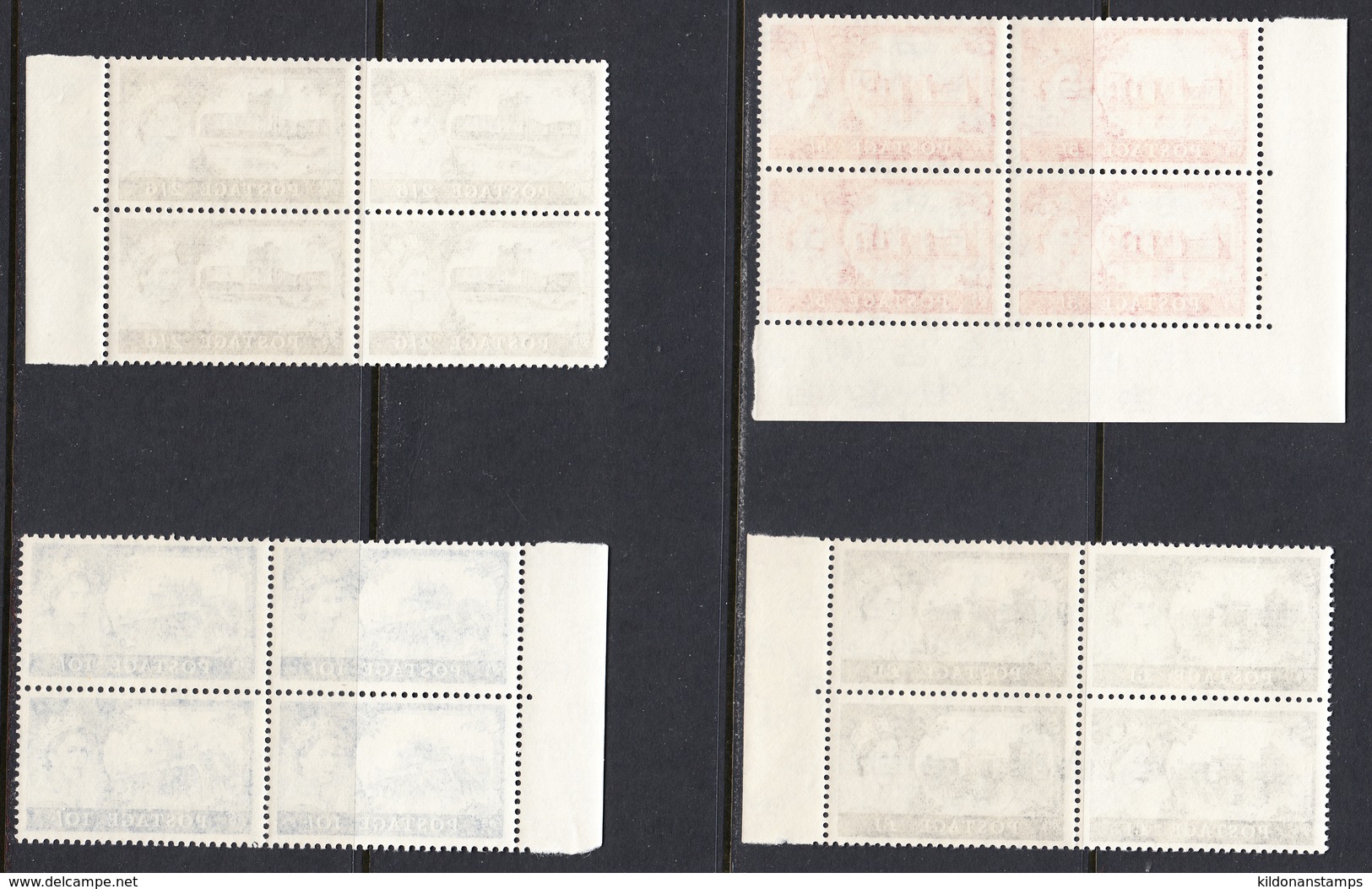 Great Britain 1959 De La Rue Printing, Mint No Hinge, Blocks, Wmk 179, See Notes, Sc# ,SG 595-598 - Nuovi