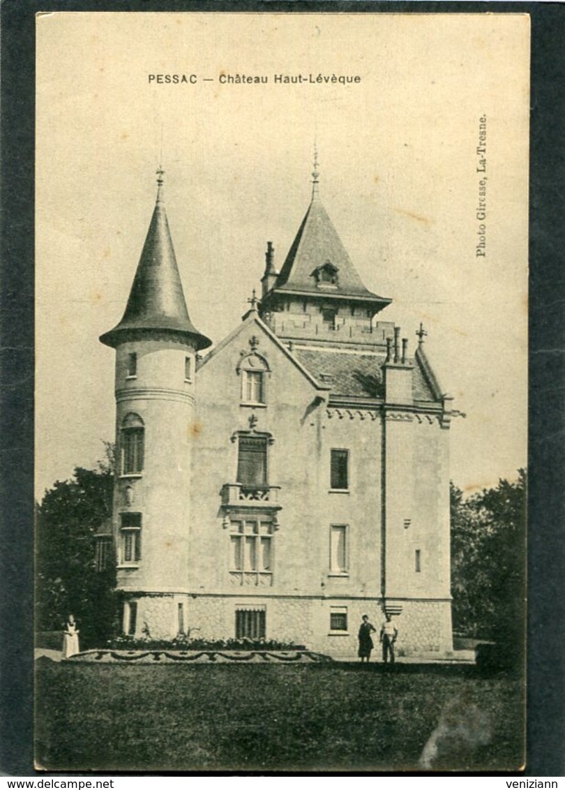 CPA - PESSAC - Château Haut Lévêque, Animé - Pessac
