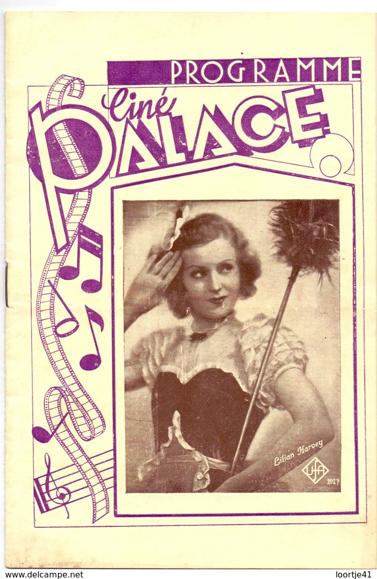 Ciné  Bioscoop Programma Programme Cinema - Ciné Palace Gent - 1932 - Lilian Harvey - Publicité Cinématographique