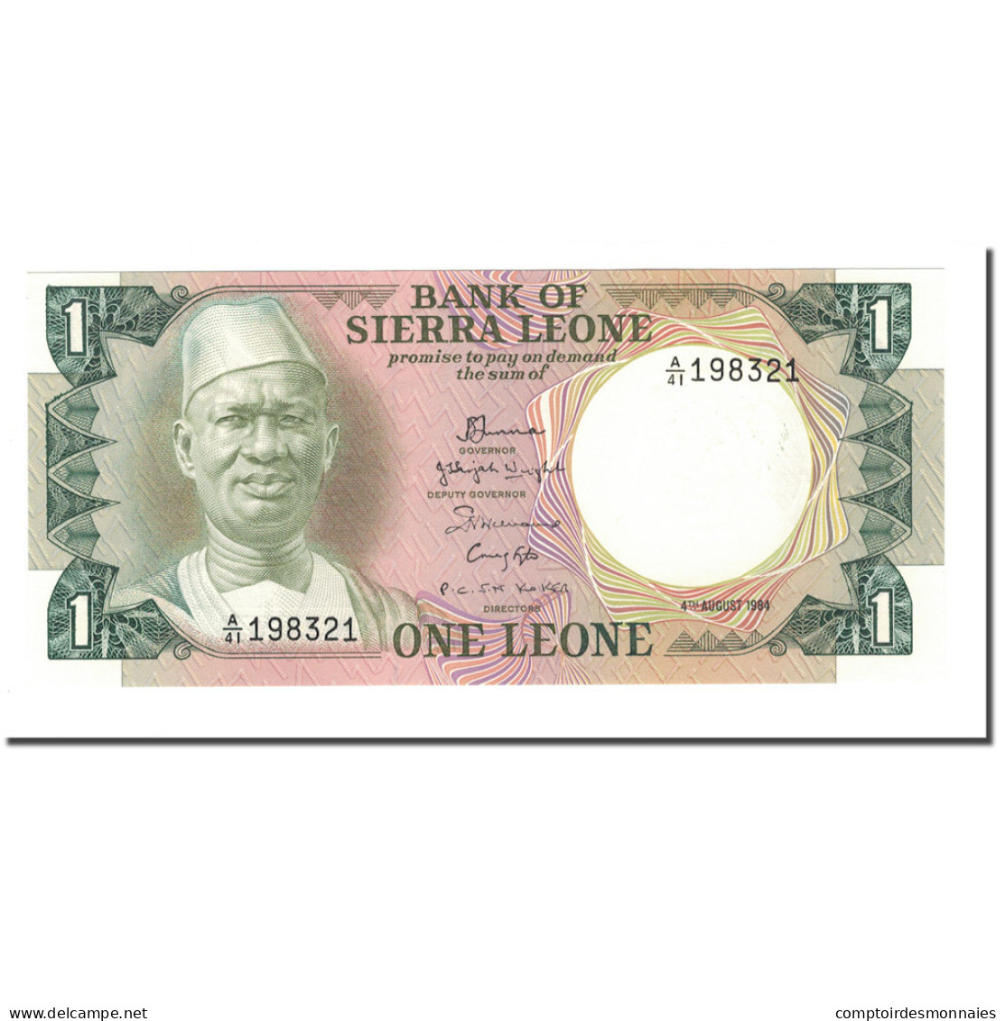 Billet, Sierra Leone, 1 Leone, 1974-84, 1984-08-04, KM:5e, NEUF - Sierra Leone