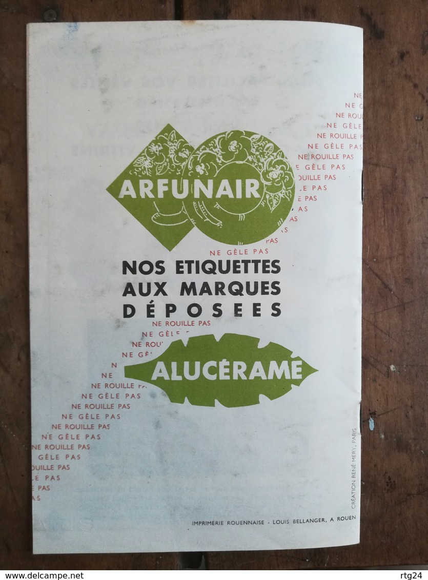 ALUCERAME ET LA CERAMIQUE NORMANDE USINE A ELBEUF ( 76 ) . LOT DE 2DOCUMENTS PUBLICITAIRES DES ANNEES 1950.