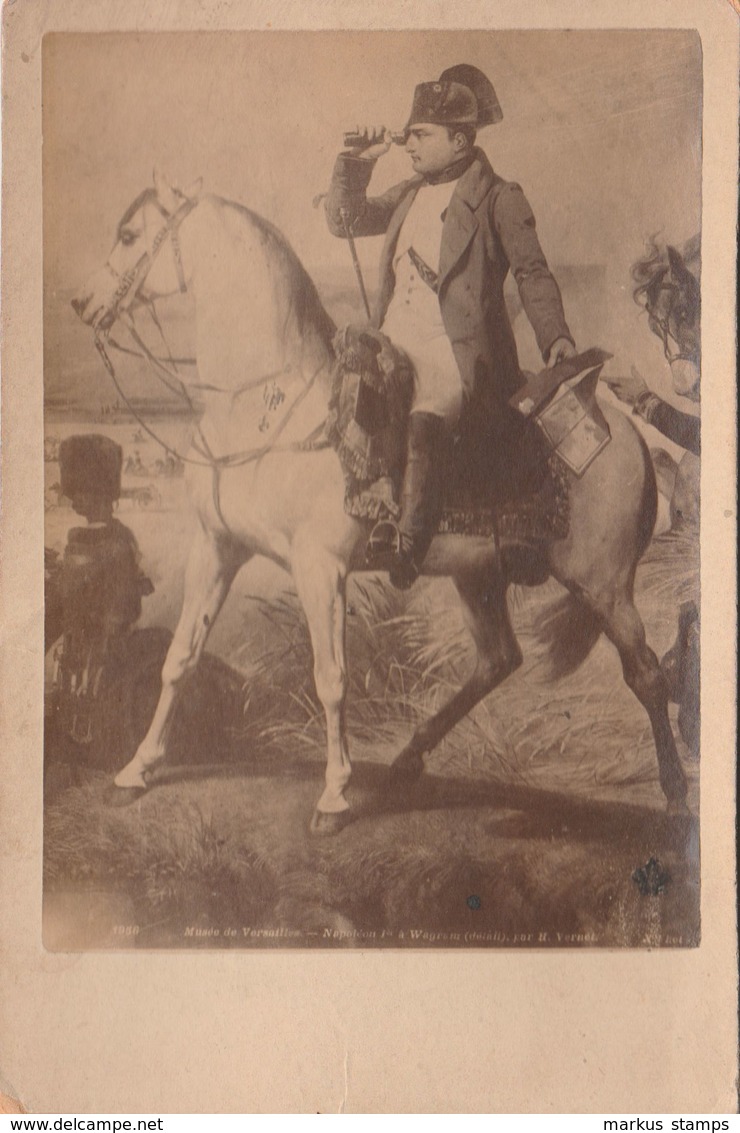 Battle At Wagram - Set Of 2 Vintage Reproduction Photos Napoleon On A Horse, After Verney Painting Bataille De Wagram - Berühmtheiten