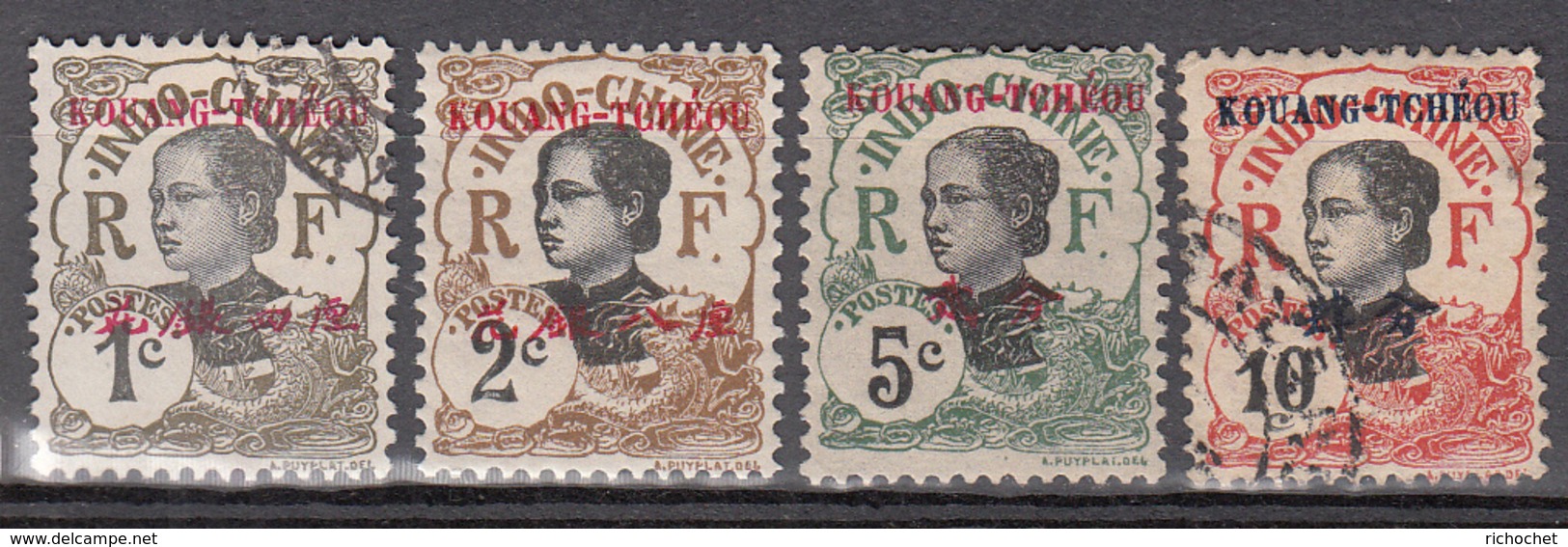 Kouang-Tcheou 18 -19 - 21 - 22 ° - Used Stamps