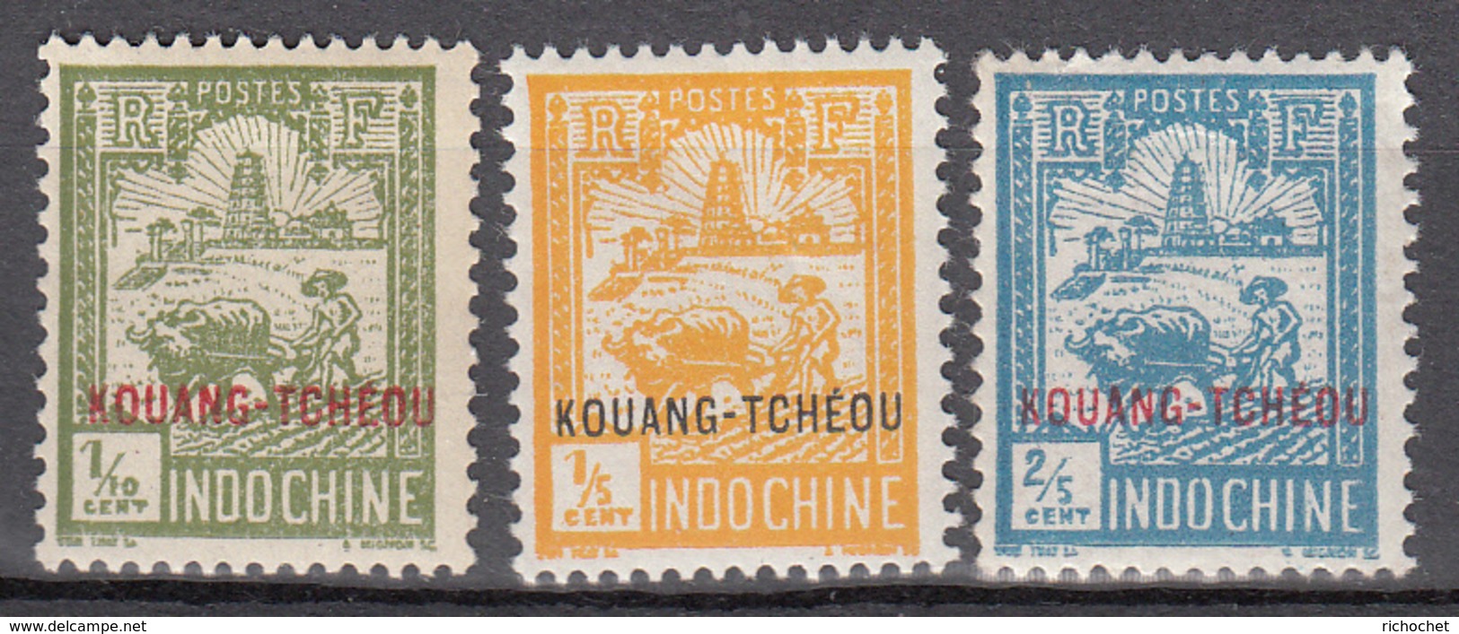 Kouang-Tcheou 73 + 74 + 75 * - Unused Stamps