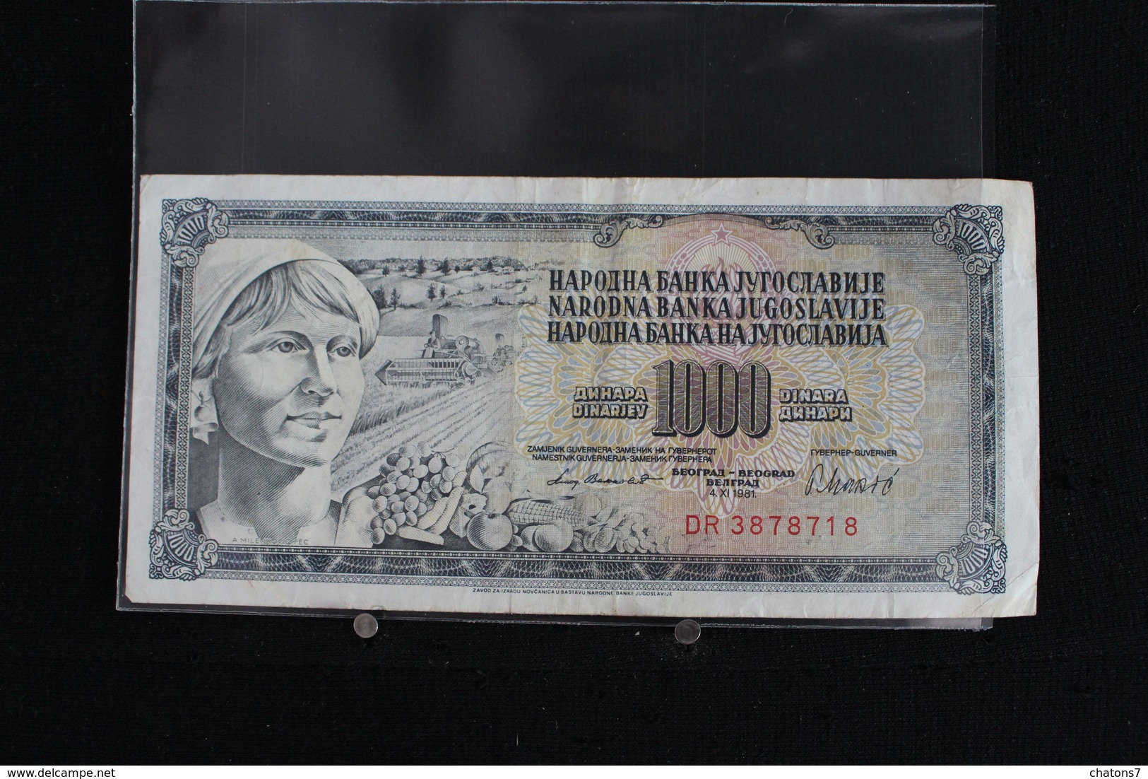 M-An / Billet De 1000 Dinar - Dest Dinara - Socialisticna Federativna Republika Jugoslavija ( Yougoslavie ) / Année 1981 - Yugoslavia