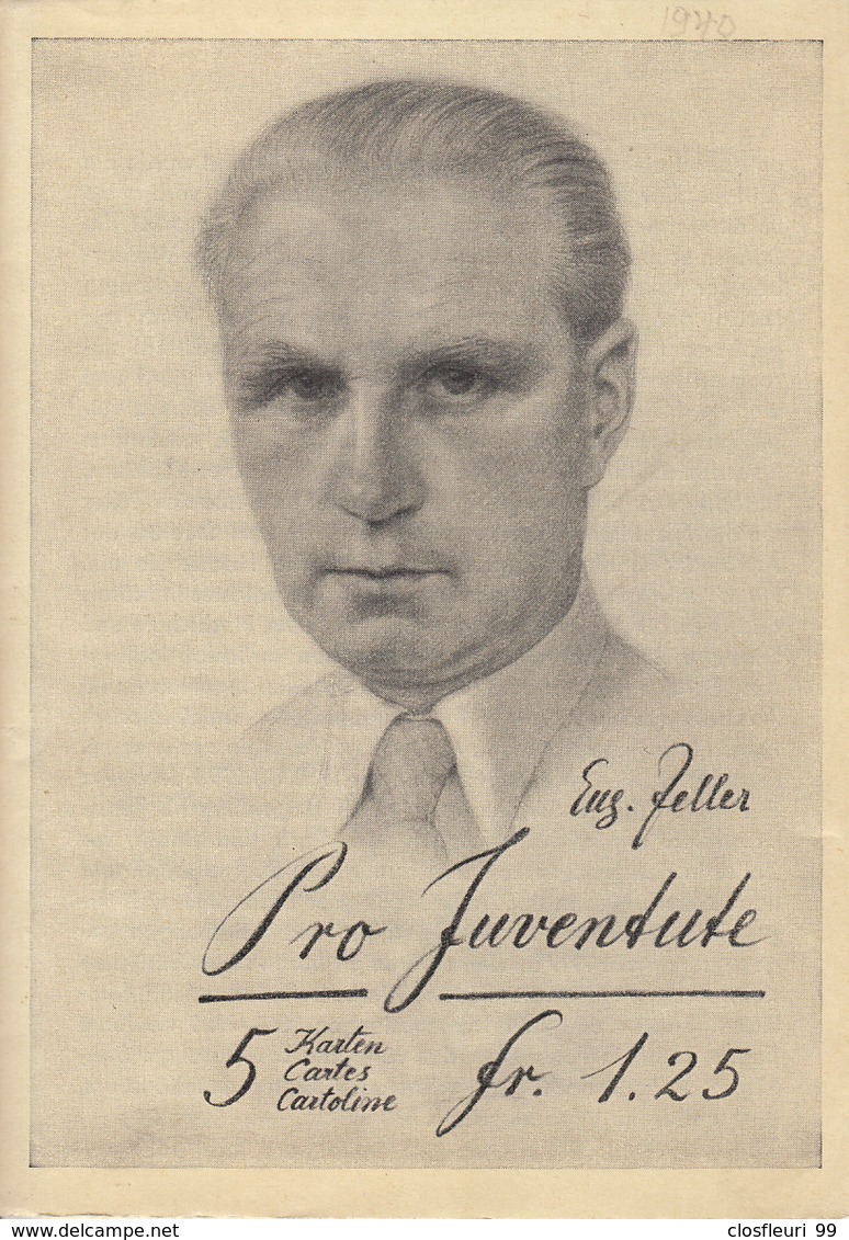 Pro Juventute 1940, Feuillet Avec Cinq (5) C. De Eug. Zeller, Neuves, Impeccables - Zell