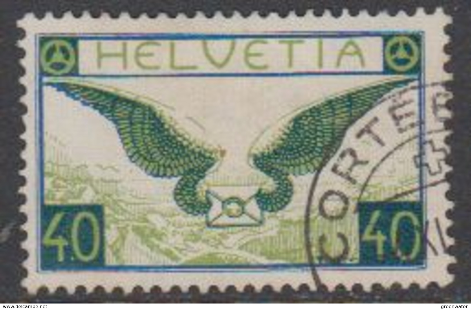 Switzerland 1929 Airmail 40c Used (42191D) - Gebruikt