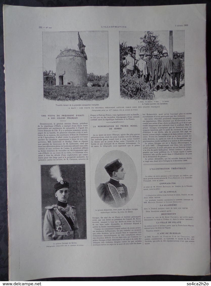 L'Illustration N° 3449 Du 3 Avril 1909  Moulai-Hafid, La Victoire De Lutteur III Au Steeple Chase De Liverpool - L'Illustration