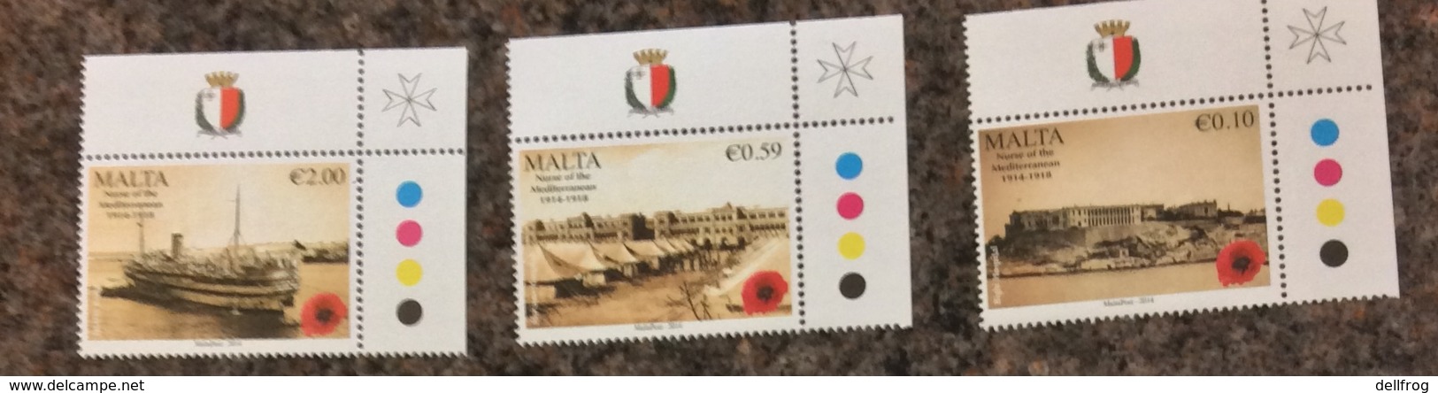 Malta 2014 100th Start Ww1 Set Mnh - Malta