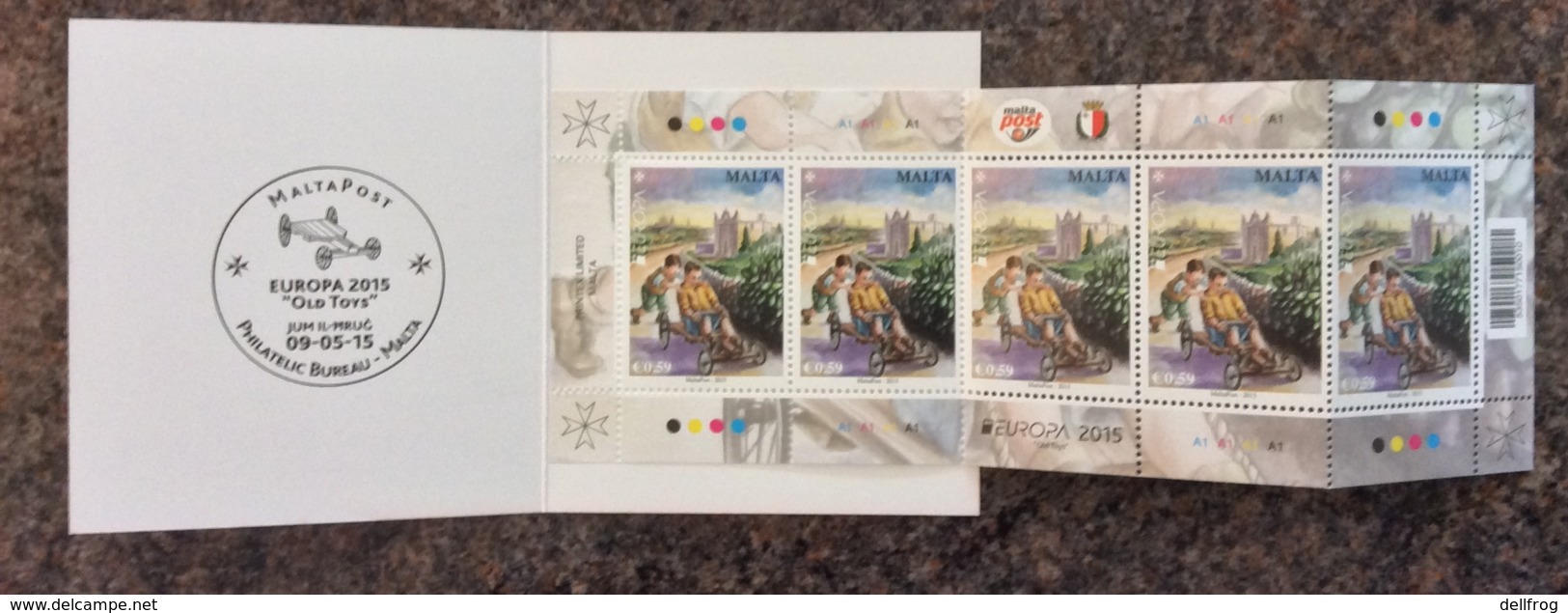 Malta 2015 EUROPA  OLD TOYS BOOKLET 5 X 0.59 STAMPS  MNH - Malta