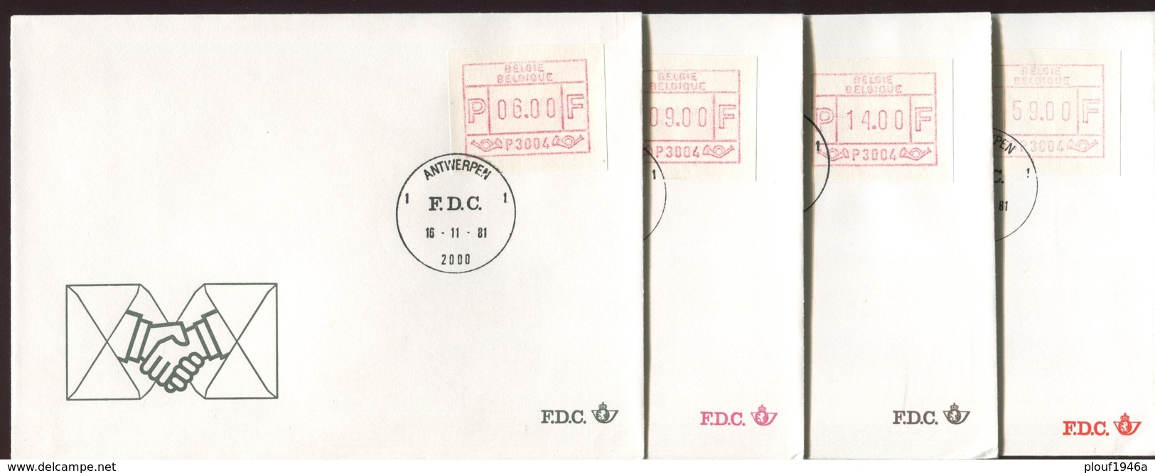 1981 "ATM  FDC" 1-2-3-4-5-6  La Série Complète De 24 - 1980-1999