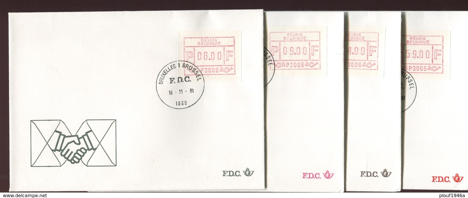 1981 "ATM  FDC" 1-2-3-4-5-6  La Série Complète De 24 - 1980-1999