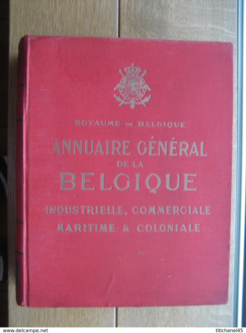 1921 ANNUAIRE GENERAL DE LA BELGIQUE INDUSTRIELLE, COMMERCIALE, MARITIME & COLONIALE - 1901-1940