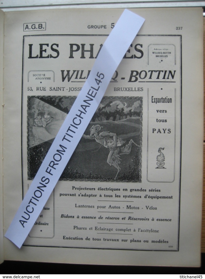 1921 ANNUAIRE GENERAL DE LA BELGIQUE INDUSTRIELLE, COMMERCIALE, MARITIME & COLONIALE