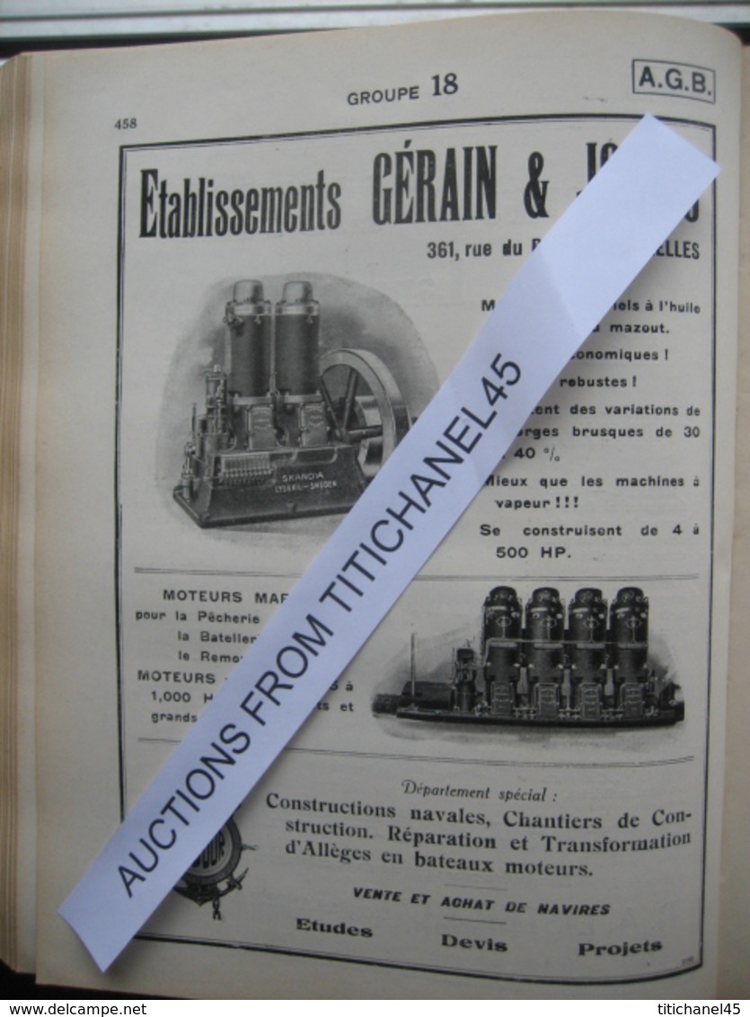 1921 ANNUAIRE GENERAL DE LA BELGIQUE INDUSTRIELLE, COMMERCIALE, MARITIME & COLONIALE