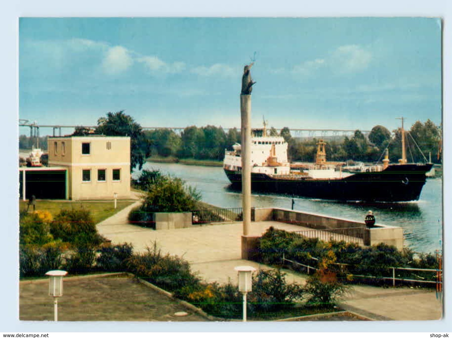 X1N24/ Rendsburg Nord-Ostsee-Kanal  Frachtschiff  AK Ca.1970 - Rendsburg