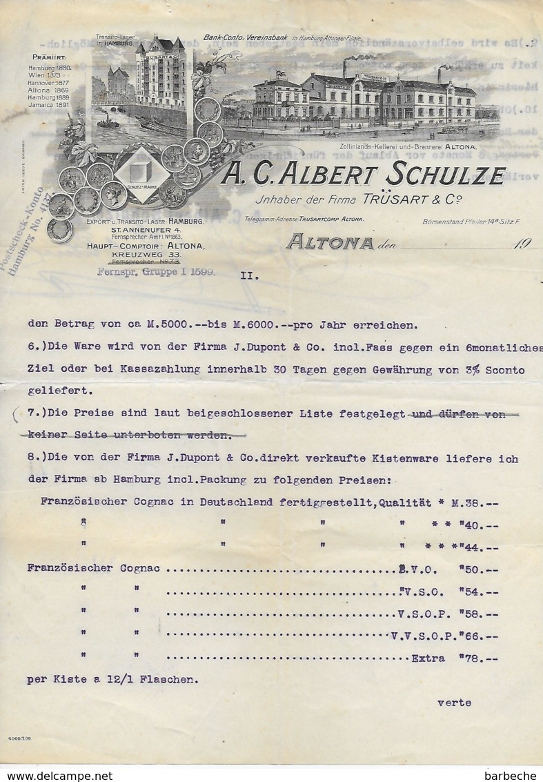 ALTONA .- A.C. ALBERT SCHULZE - Straßenhandel Und Kleingewerbe