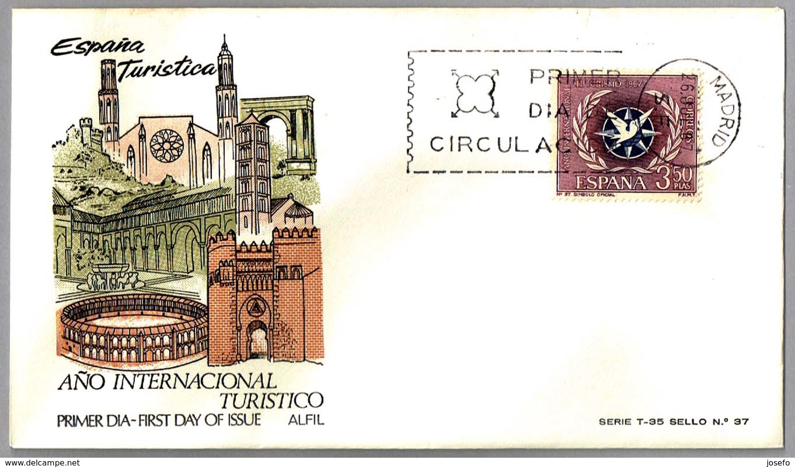 AÑO INTERNACIONAL DEL TURISMO - INTERNATIONAL YEAR OF TOURISM. SPD/FDC Madrid 1967 - Otros & Sin Clasificación