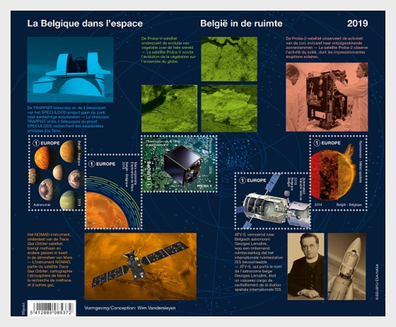 H01 Belgium 2019 Winning Belgium - Belgium In Space  MNH Postfrisch - Ungebraucht