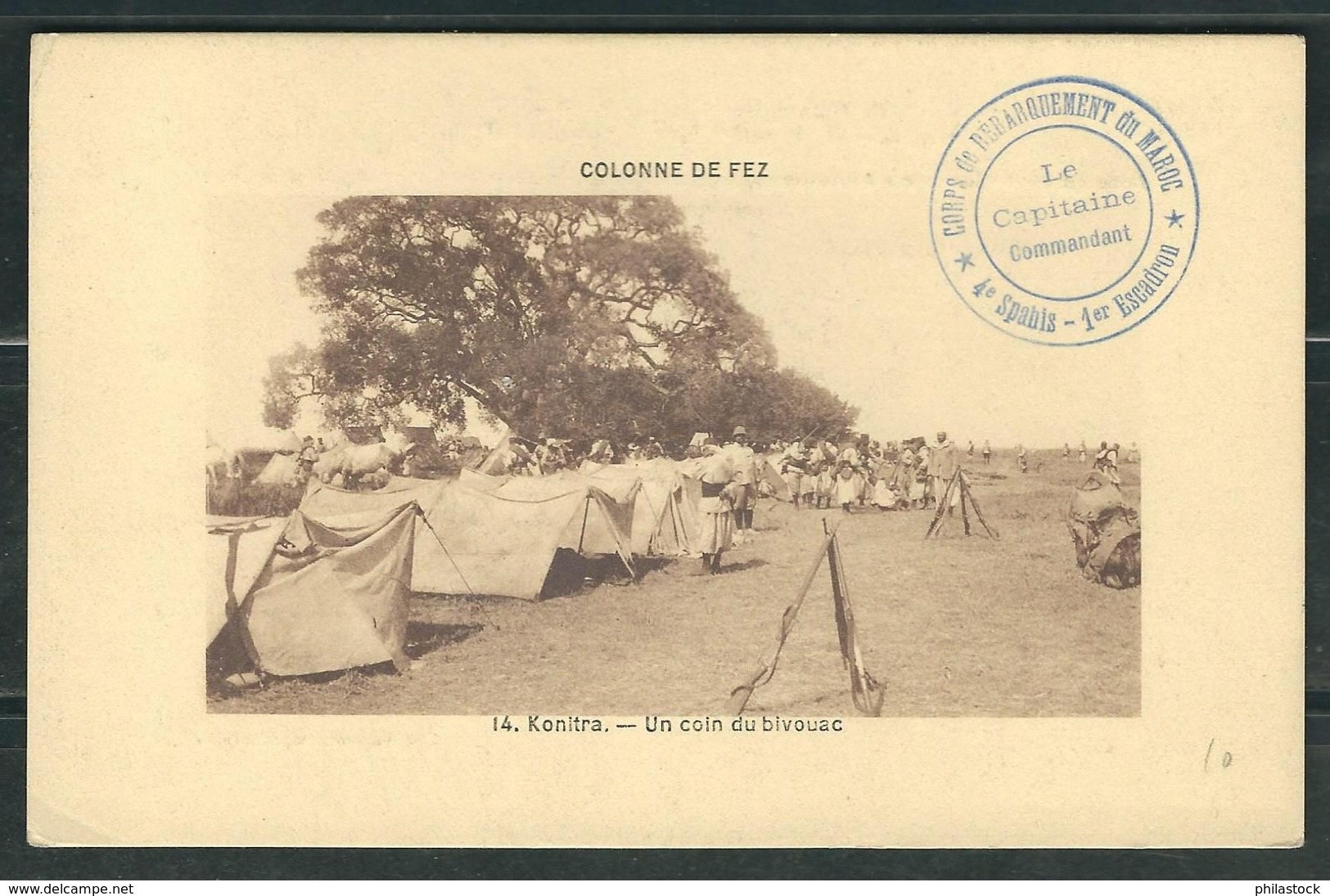 MAROC 1911 CPA Fez En FM Corps De Débarquement Du Maroc - Cachets Militaires A Partir De 1900 (hors Guerres)