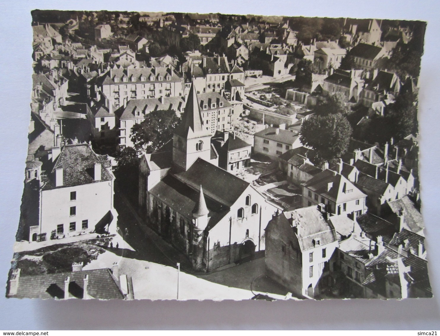 CARTE POSTALE CHATILLON SUR SEINE EGLISE ST NICOLAS ET RUE DU BOURG - Chatillon Sur Seine