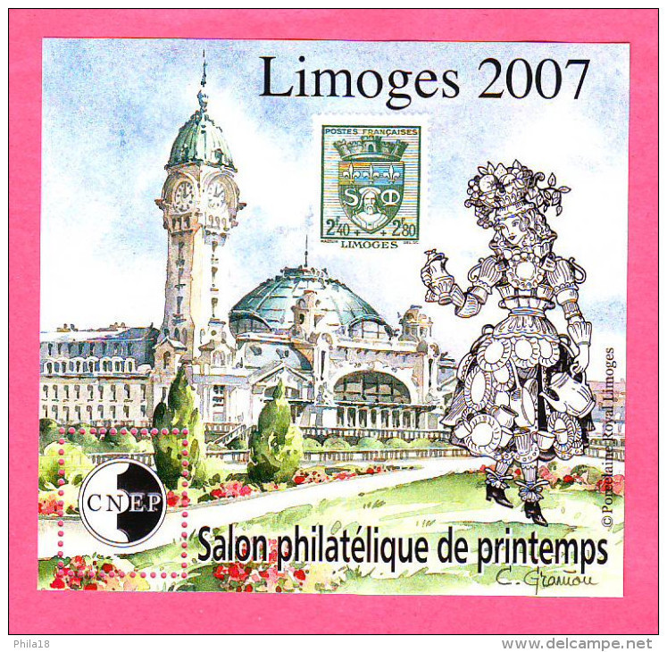 BLOC CNEP 2007 N° 48 ** SALON PHILATELIQUE DE PRINTEMPS LIMOGES PORCELAINE - CNEP