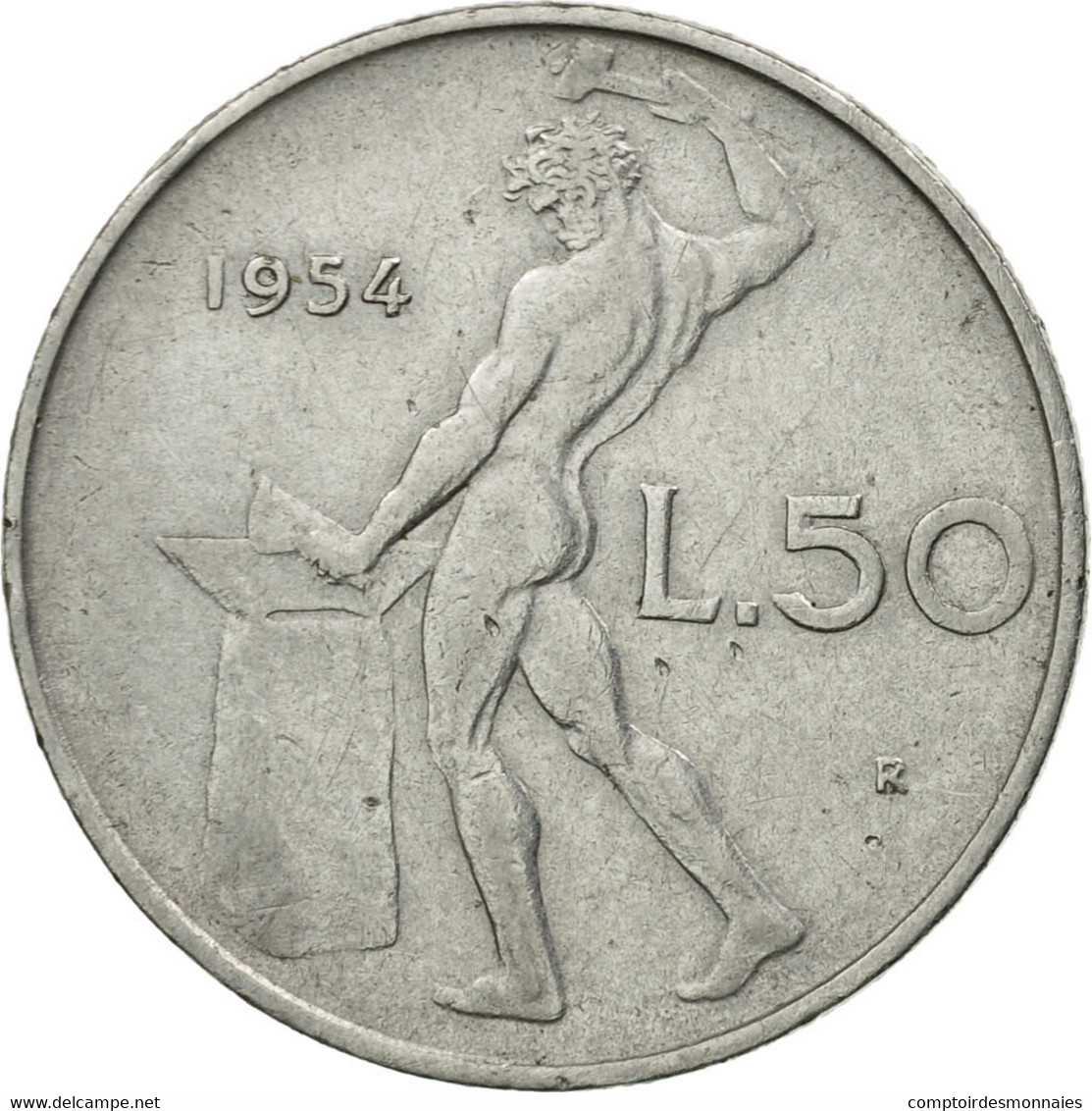 Monnaie, Italie, 50 Lire, 1954, Rome, TTB, Stainless Steel, KM:95.1 - 50 Lire