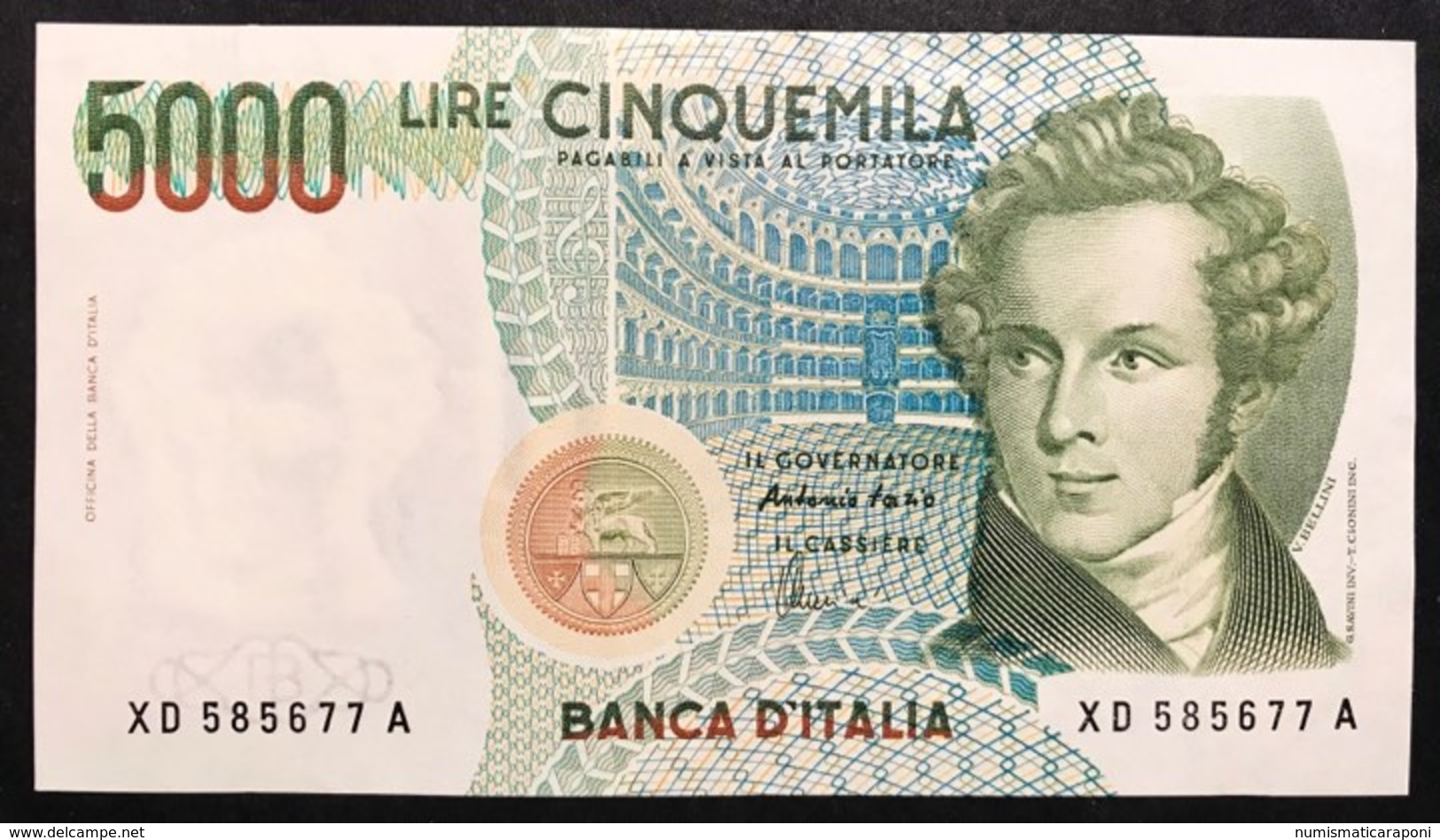 5000 LIRE BELLINI SERIE SOSTITUTIVA XD 1996 Spl/sup NON TRATTATO LOTTO 1946 - 5000 Lire